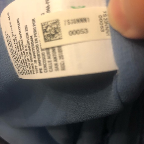 EUC AEO Chambray print Romper Sz L - Picture 11 of 13